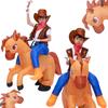 Costume da cowboy gonfiabile SU cavallo Costume West Selvaggio PER FESTA carnevale J II 15 e