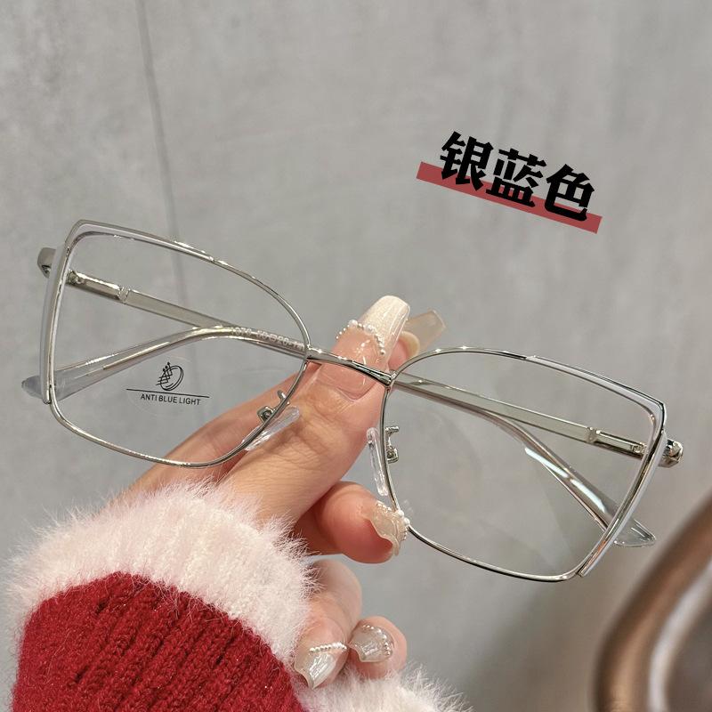 

European American Style Woman Glasses Frames Cat Eye Shape Anti Blue Light Eyeglass Frames New Stylish Glass Frame for Women