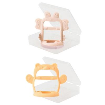 TGM 2 Sets of Anti-sucking Wrist Teethers, 2 Wrist Teethers (crab Pink + Bear Yellow), Korean Baby Products