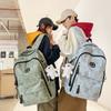 Schoolbag Korean Version of Large-capacity Backpack, Fashionable and Simple, Junior and High School Students Reduce the Burden, High-value