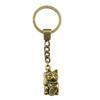 Cat Dog Rabbit Cute Pets Trio Antique Bronze Metal Keychain Best Seller Gift for Animal Lovers
