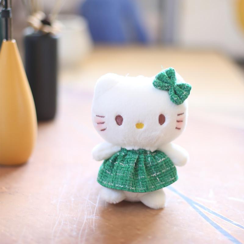 Adorable Plush Cat Keychain Cute Kitty Doll Fluffy Purse Charm 12cm Soft Fabric StyleE