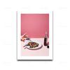 Pink Food Drink Poster Coffee Cake Cookie Macarons Croissant Canvas Painting Wall Art Pictures Kitchen Cafe Home Decor Aesthetic