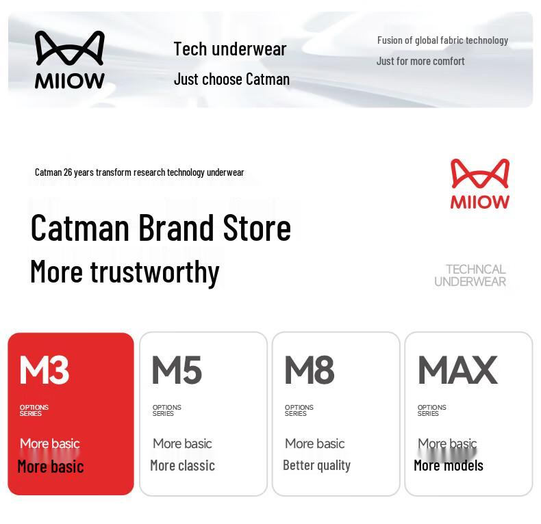 MIIOW Glückliche rote Baumwoll-Boxershorts für Herren