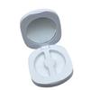 Circle Eyelash Box with Mirror,Empty Eyelash Storage Case Fake Eye Lash Organizer Travel False Lashes Case for Cosmetic