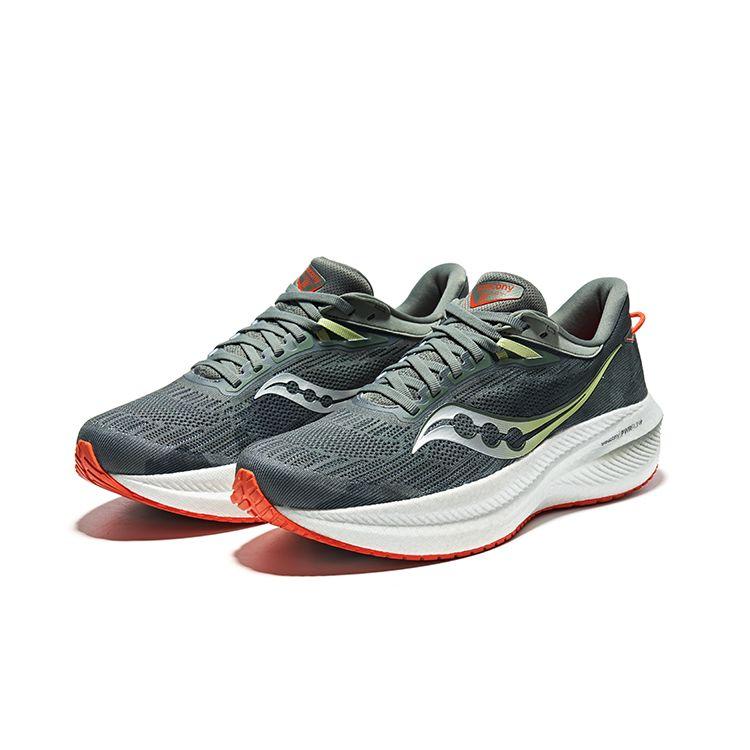 Saucony Triumph 21 Comfortable Versatile Mesh Fabric Rebound Low-Top Running Shoes Men sneaker Dark-Green S20881-138