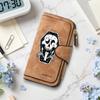 Gothic Skeleton Leather Wallet for Women Portable Multi Slot Card Holder Fashion Long Purse