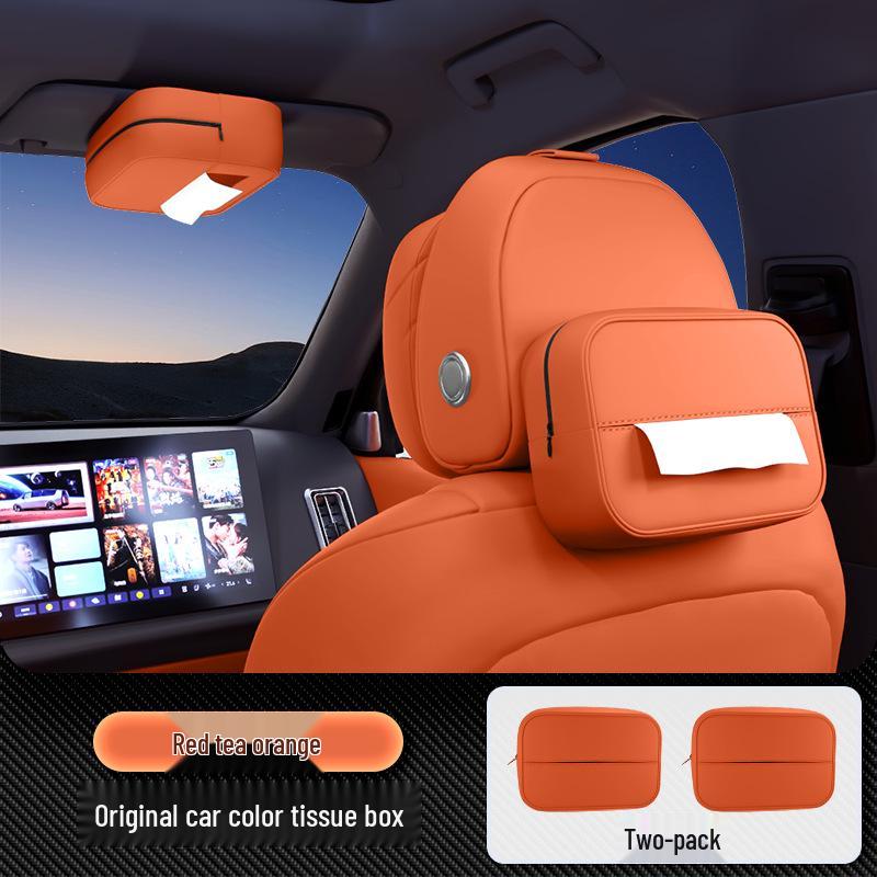 Enjoy S9T Car Tissue Box - 25 New Model Seat Hanging, Central Control Tissue Bag, Interior Decorative Supplies
