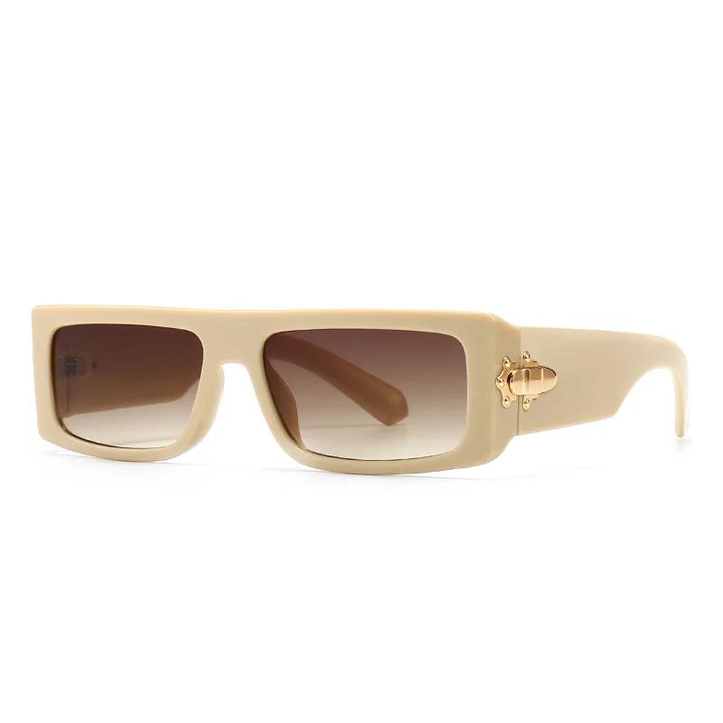Fashion Vintage Square Sunglasses Women Men Luxury Brand Designer Small Frame Flat Top Gradient Cool Sun Glasses UV400 Shades