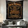 Jack Daniel'S Tennessee Whiskey Timeless Classic Tapestry Wallmounted Fashion Print Background Cloth Atmospheric Background Cloth Home Decor