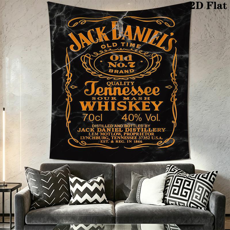 Jack Daniel'S Tennessee Whiskey Timeless Classic Tapestry Wallmounted Fashion Print Background Cloth Atmospheric Background Cloth Home Decor