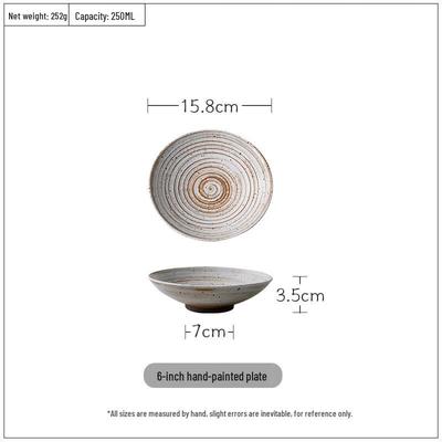 Rustic Hand-Painted Ceramic Dessert Plate