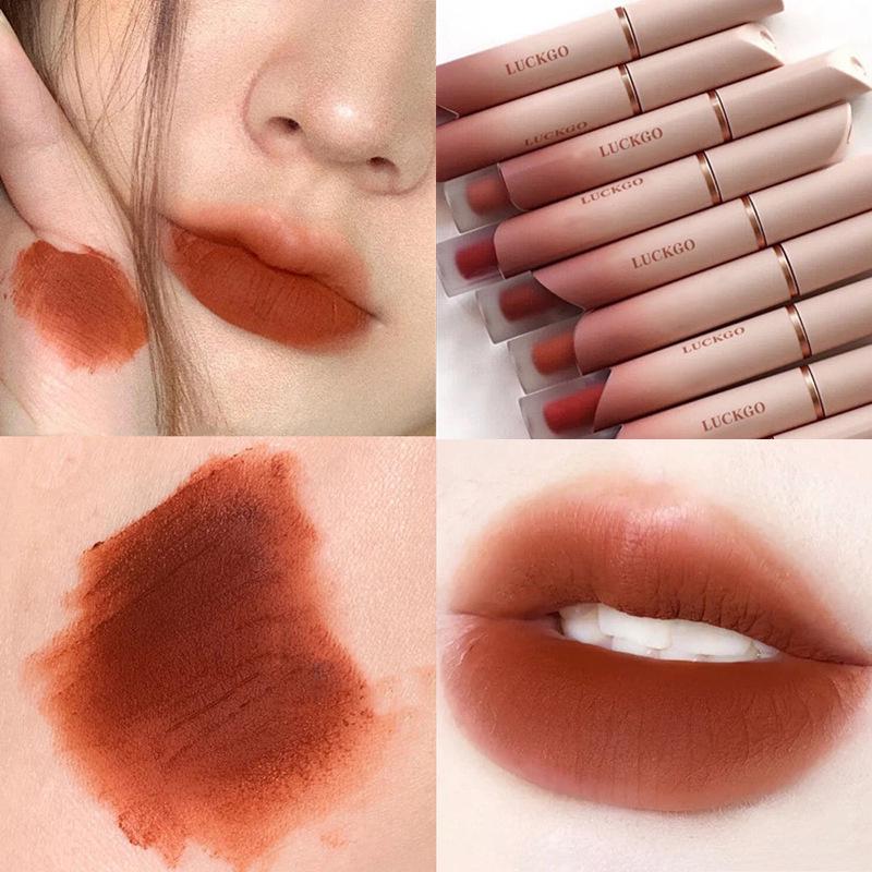 Milk Cream Velvet Matt Lipgloss – Aufhellender Nude-Lippenstift für Studentenpartys