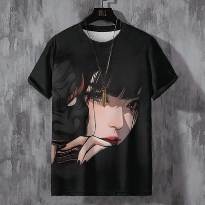 Japanese Style Anime 3D Print Mens T-shirt Men Full Size S-6XL Loose Fashion Men T-shirt Fashion Round Neck Short Sleeve