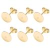 50pcs/lot 925 Silver Plated Blank Post Earring Studs Base Pin With Earring Plug Findings Ear Back DIY Jewelry Making Accessories