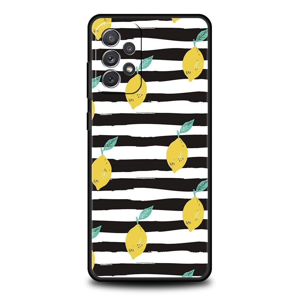 Phone Case For Samsung Galaxy A13 A51 A71 A41 A31 A21S A11 A01 A03S A12 A32 A52 A22 A23 A33 A53 A73 5G Cover Mediterranean Lemon