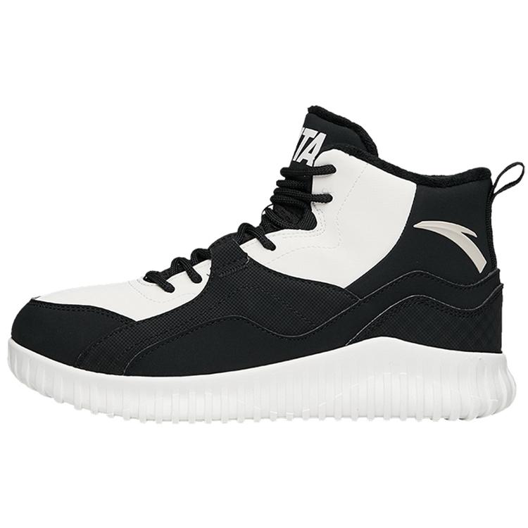 

New Anta Life Collection Warm Anti Slip And Wear Resistant High Top Skateboard Shoes Women s White Black Multicolor 122148903-3 36