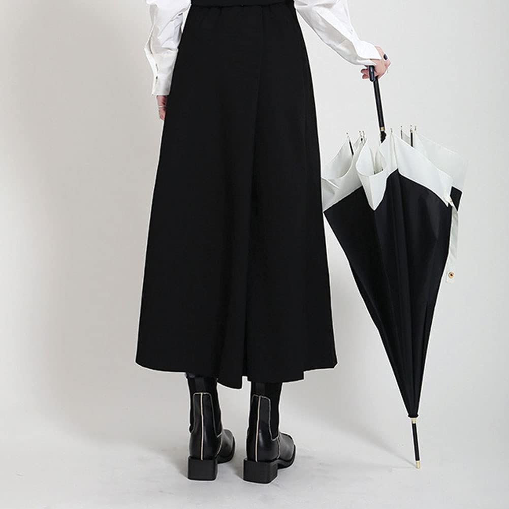 Morino Spring Long Midi Skirt with and Modified Perfect for a Street or Adult and Elegant Black Women's Zipper, A-Line, Slit, Design, Unique, V-kei,