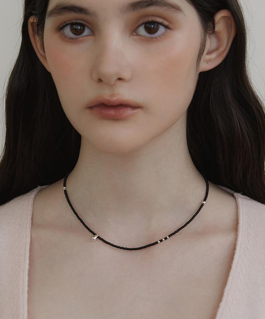 Tatiana [Musinsa Exclusive] (Silver 925) Happy Bean Bead Necklace Nz2441