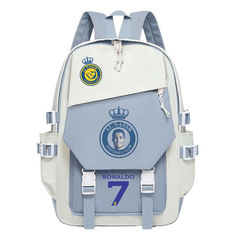 Football Player C Luo Peripheral Printing Trend Schoolbag Junior High School High School Students Large Capacity Spine Backpack