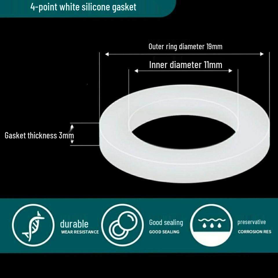 Heat-Resistant Silicone 1-Inch 4/6-Point Sealing Gasket for Water Heaters - Waterproof Rubber Pad