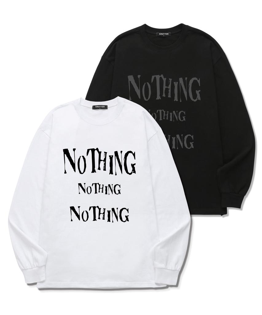 SHIRTER Nothing Font Long Sleeve (Sls031) Black