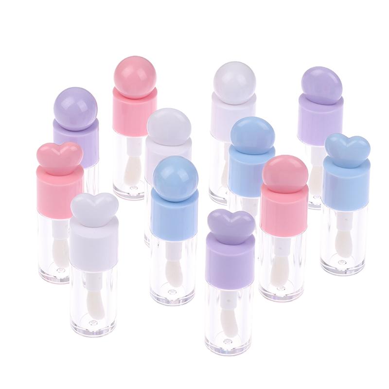 4Ml Lip Gloss Tube Matte Transparent Thick Rod Large Brush Head Empty Bottle Lips Glaze Container Makeup Packaging Material
