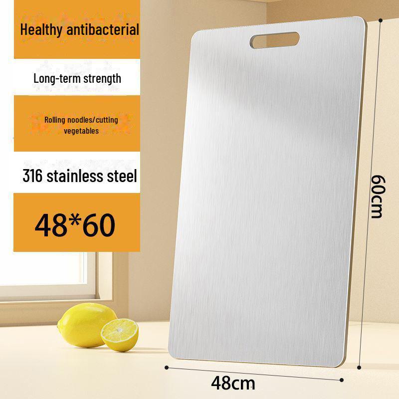 

Двусторонняя разделочная доска из антибактериальной нержавеющей стали 316 — большая, толстая и устойчивая к плесени Square
