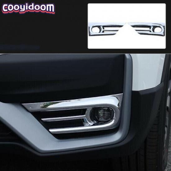 For Honda CR-V CRV 2020-2022 2PCS Chrome Front Fog Lamp Bumper Light Cover Trim