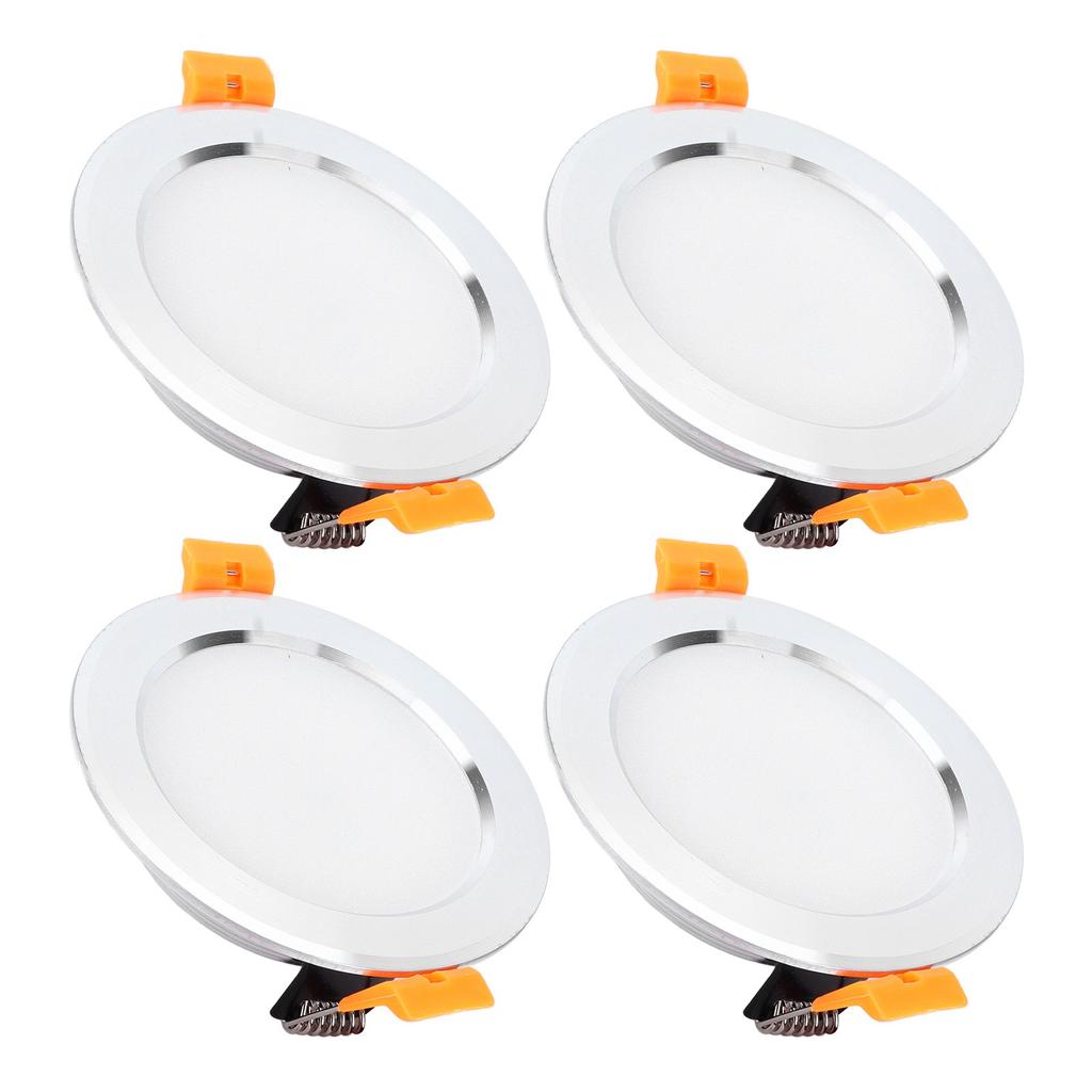 4pcs 4in Ceiling Light Round LED Downlight DC 12V 3W White RV Modification Accessories for Caravan Y