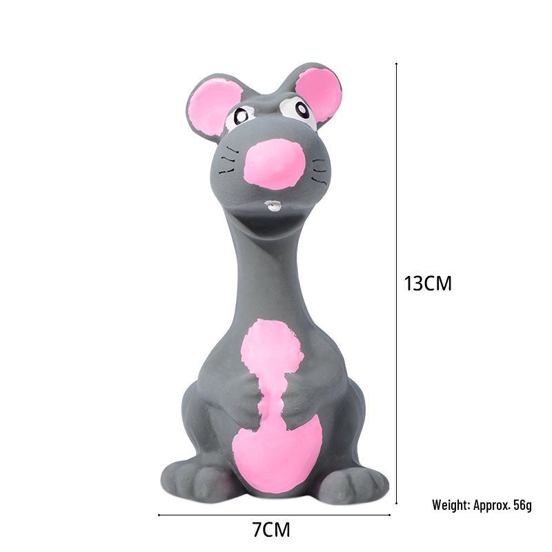 

14см Серая латексная пищащая мышь игрушка для собаки для чистки зубов 14cm High серый