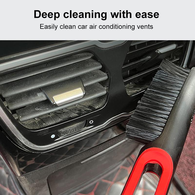 SEAMETAL Car Interior Cleaning Brush Car Air Outlet Seat Crevice Dashboard Dusting Long-handle Brush Car Detailing Brush Duster