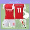 Stilvolles und bequemes 2023-24 Arsenal Heimtrikot 7 Saka 8 Elneny 9 Jesus 11 Martinelli Fußballtrikot für Kinder