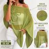 Off Shoulder Poncho Tops Sheer Design Crochet Poncho Stylish Sheer Top  Beach Wear