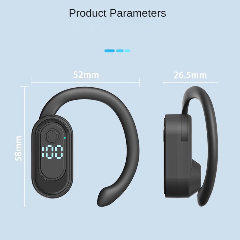 Bluetooth 5.4 Headphone Wireless Ear Hook Earphone HiFi Stereo Noise Reduction Headset Waterproof  Sports Earbud with Mic