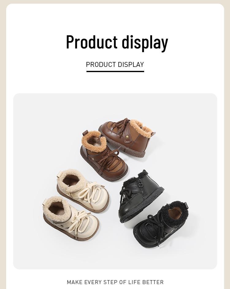 Cozy Infant Boots - Warm Autumn/Winter Footwear for Boys & Girls, Versatile Korean Style Walker Shoes.