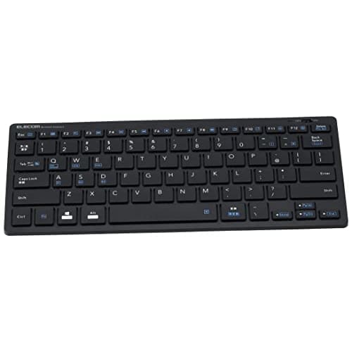 ELECOM Bluetooth Multi-Pairing Mini Keyboard, Pantograph Type, Lightweight and Thin, Simultaneous Pairing of 3 Devices, Compatible with mac OS/iPad OS
