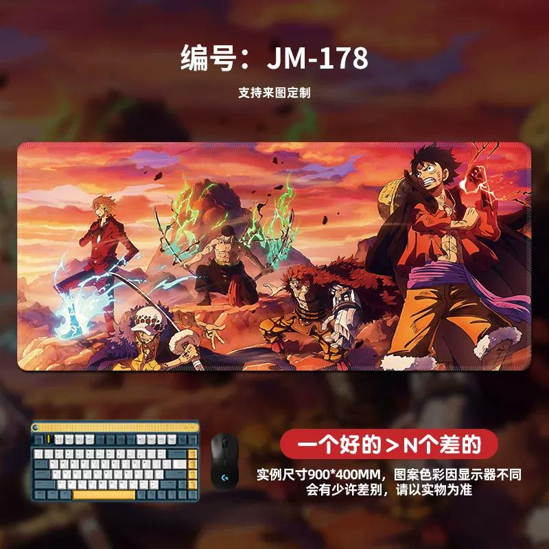 High Definition Pattern ONE PIECE Mouse Pad Oversized Animation Luffy Boys Gaming Table Mat Computer Pad Office Waterproof Non-slip Leather Mouse Pad