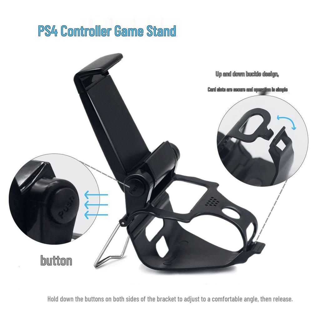 Adjustable PS4 Controller Phone Holder Clip - Universal Game Stand for All Phones