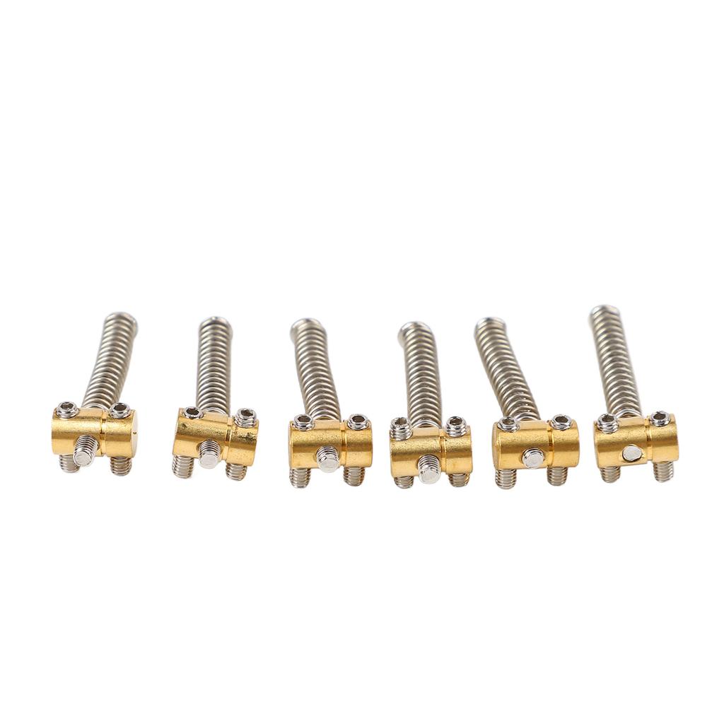 6Pcs Brass Saddles Set for TL Tailpiece Telecaster Electric Guitar Replacement Parts