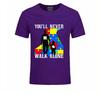 Never Walk Alone Father And Son T Shirt Discount Custom Work Tshirts Mens Short Sleeve Tees