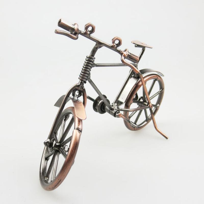 Bicycle Models Metal Crafts Vintage Home Decor Ornaments Office Desks Gadgets Creative Toys Punnk for Children Adults