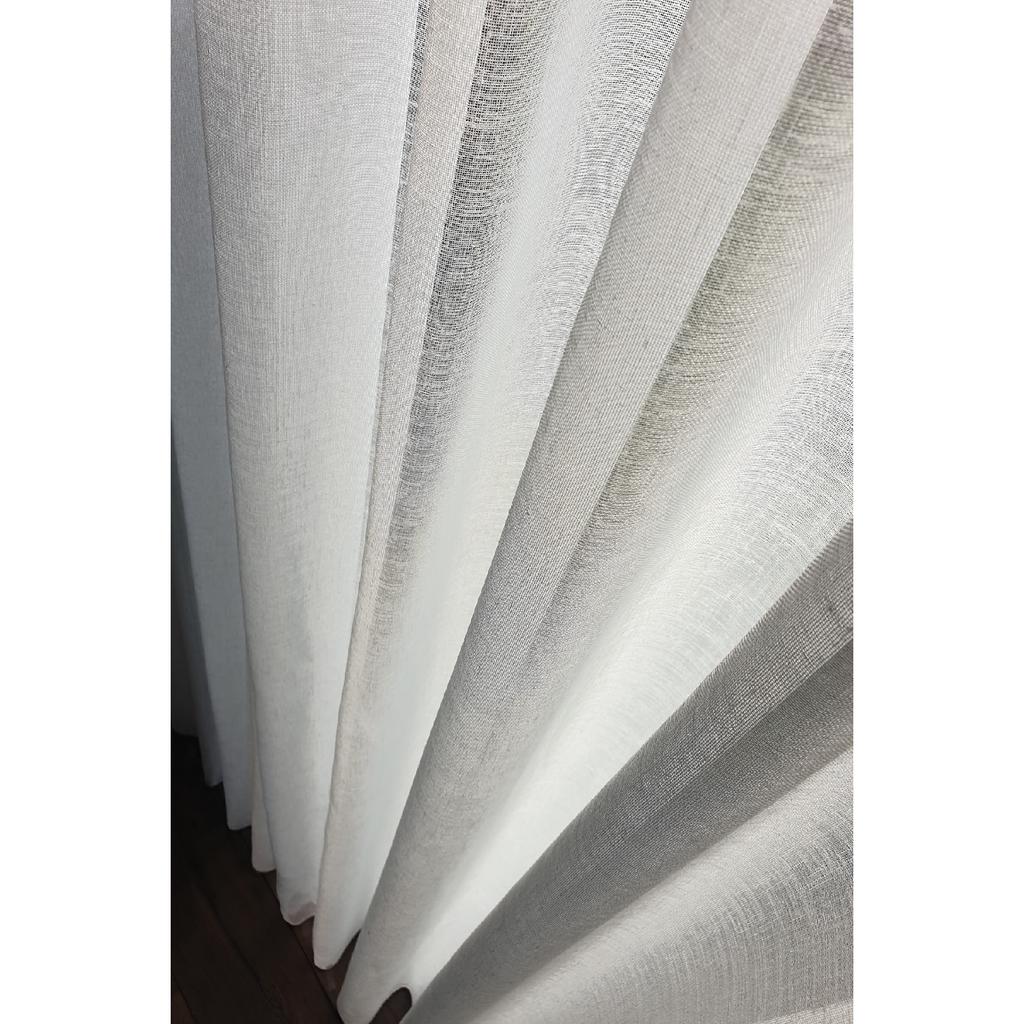 High Quality Linen -looking Tulle Regular Pile Curtain