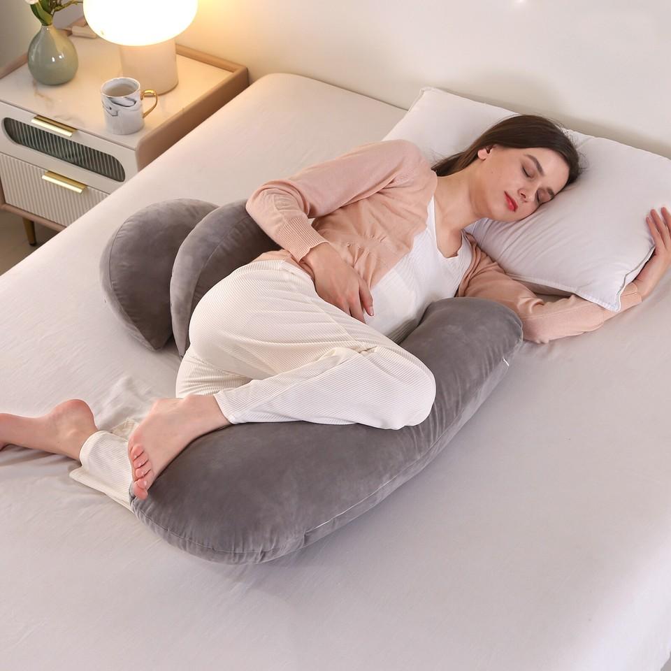 Velvet Pregnancy Pillow Detachable Pillowcase Can Support Buttocks And Legs