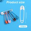 250 PCS Mini Safety Pins Assorted 19mm Safety Pins for Clothes Colored Safety Pins  Clothing