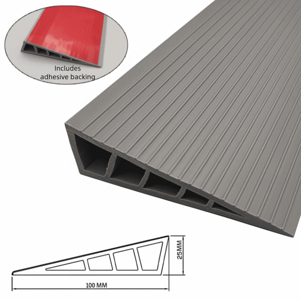 Universal Carpet To Tile Rise Threshold Ramps 60cm Self Adhesive Wheelchairs Ramps Soft PVC Home Steps Household