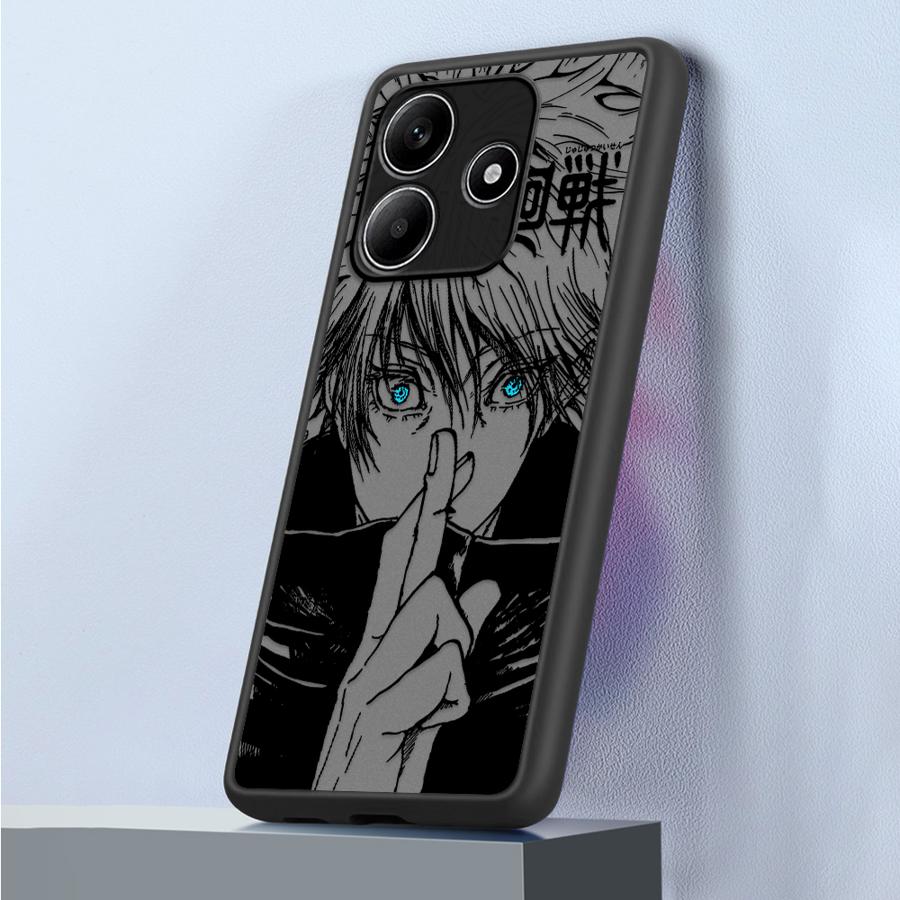 Funda Back Phone Cover Case for Xiaomi Redmi Note 14 14C 11 12 13C 10 9S 13 Pro Plus A4 Japanese Anime G-gojo