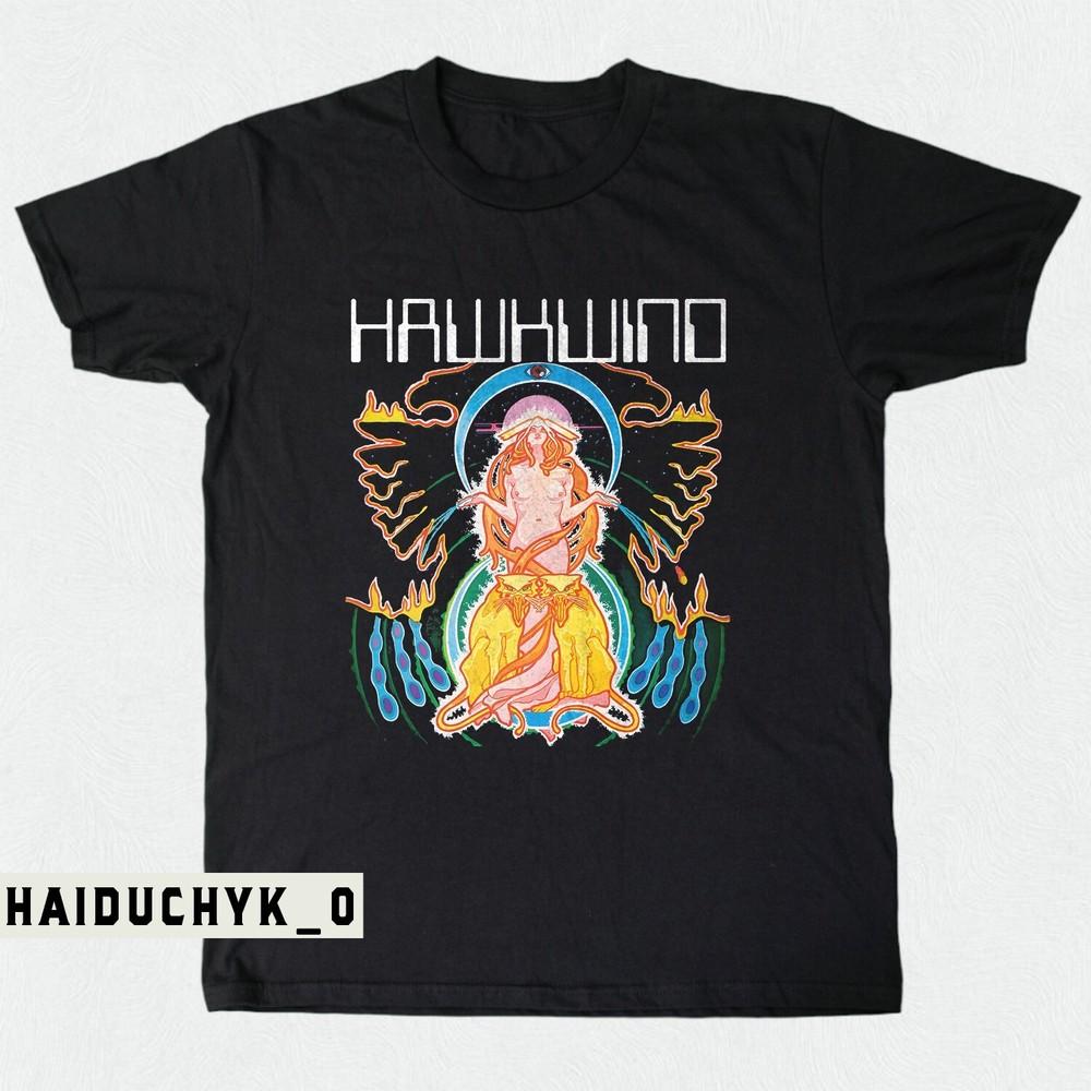 HAWKWIND SPACE RITUAL Unisex Black T-shirt S-5XL Unisex T-Shirt L