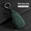 Unisex Deep Blue Suede Key Case with Buckle
