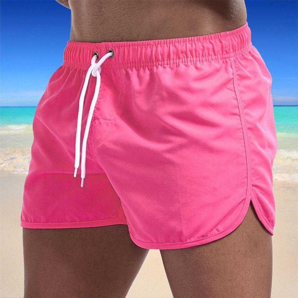 Summer Men's Beach Shorts, Men's Large Size Three-quarter Length Shorts, Sports Quick-dry Shorts, Casual Shorts Without Metal Buckles.